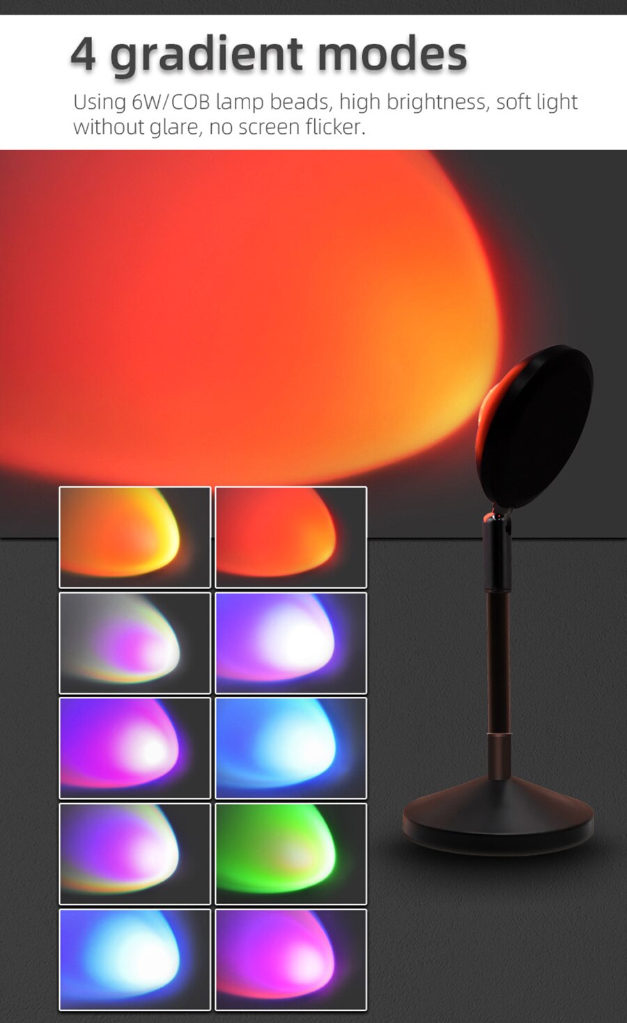 rund färgad lampa för fotografering