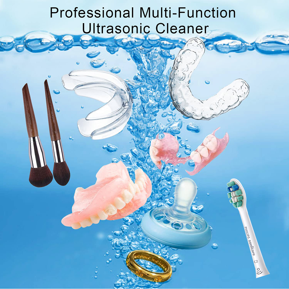 ultraljudsrengöringsanordning för tandborstar tandprotes