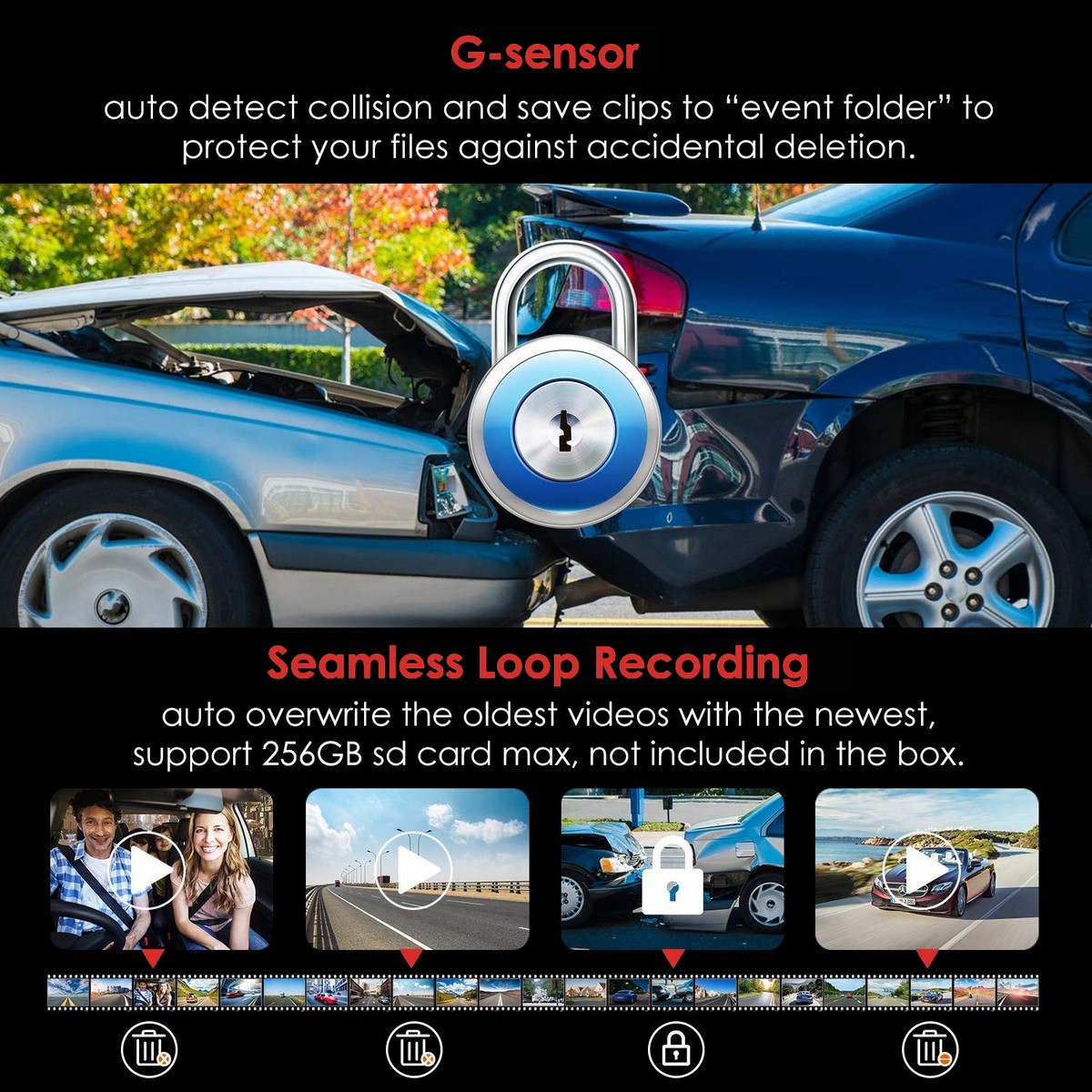 G-sensor bilkamera