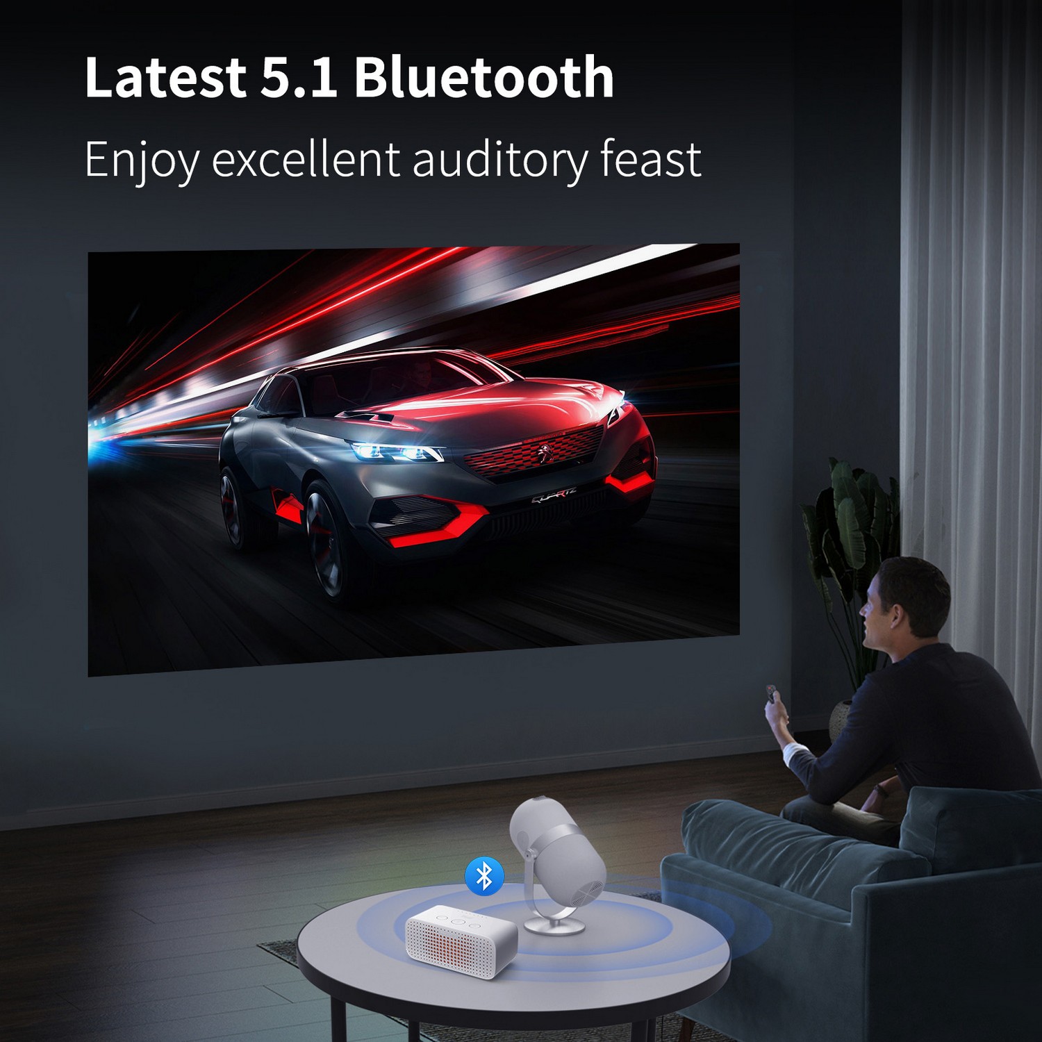 bluetooth wifi-projektor mini 4k bärbar