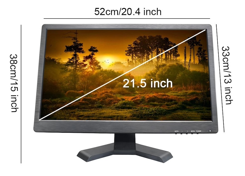 LCD LED-monitor vesa 21 tum för kameror med bnc