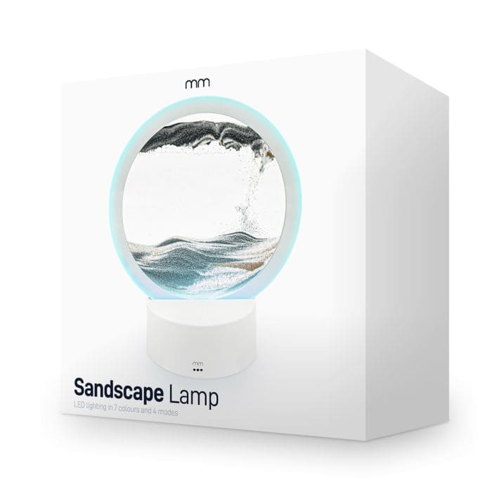 Sandkonstlampa - sands of time table lamp- RGB-färg LED-bakgrundsbelysning