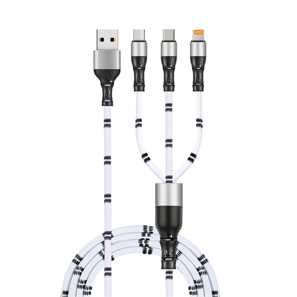 3V1 USB-kabel med bambudesign