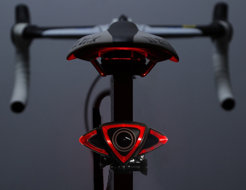 cykel bakkamera wifi + LED-varningsljus