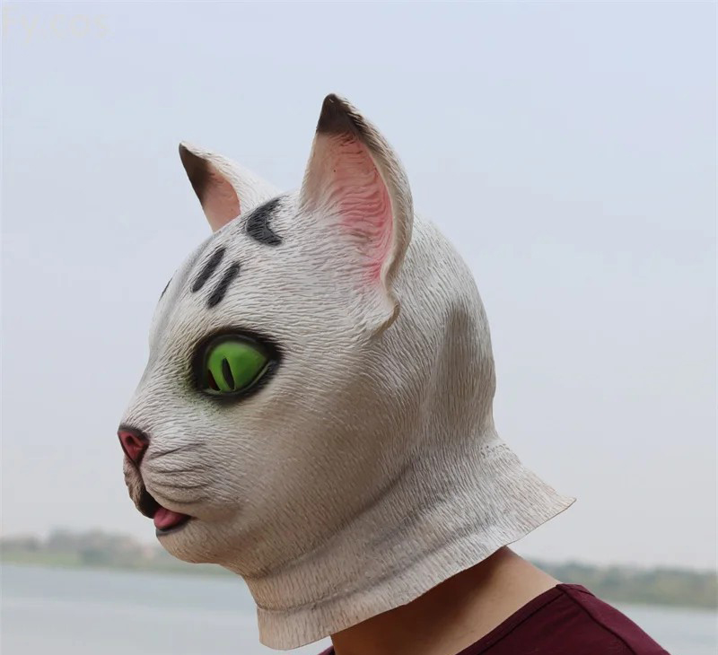 ansiktshuvudmask i silikon för katt