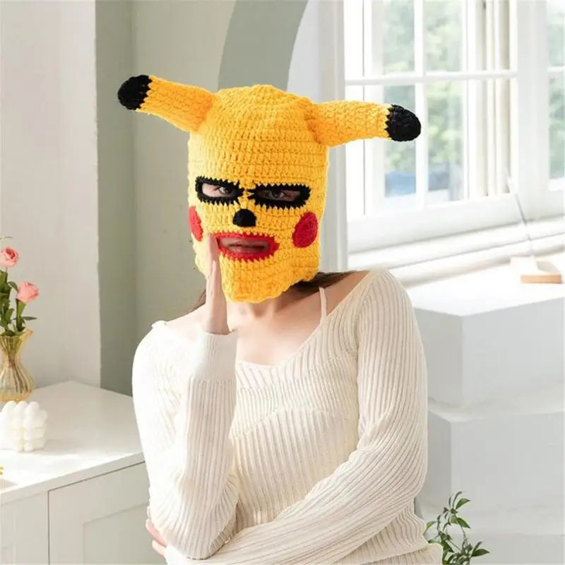 pikachu mask ansiktsmask med öron