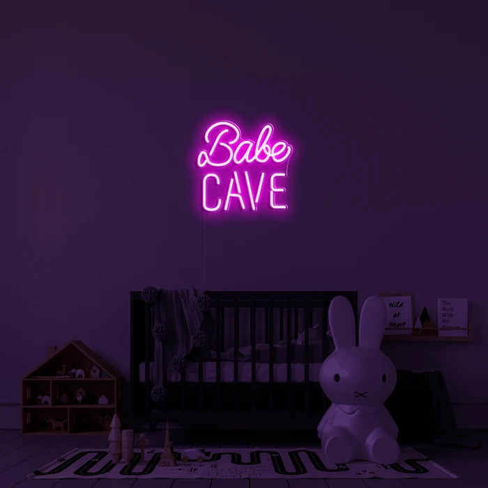 3D LED-skyltar på väggen till inredningen - Babe grotta