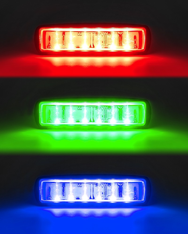 säkerhetsljus för gaffeltruckar röd blågrön