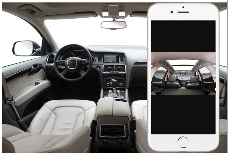 profio x7 bilkamera livevisning på smartphone-appen - dash cam