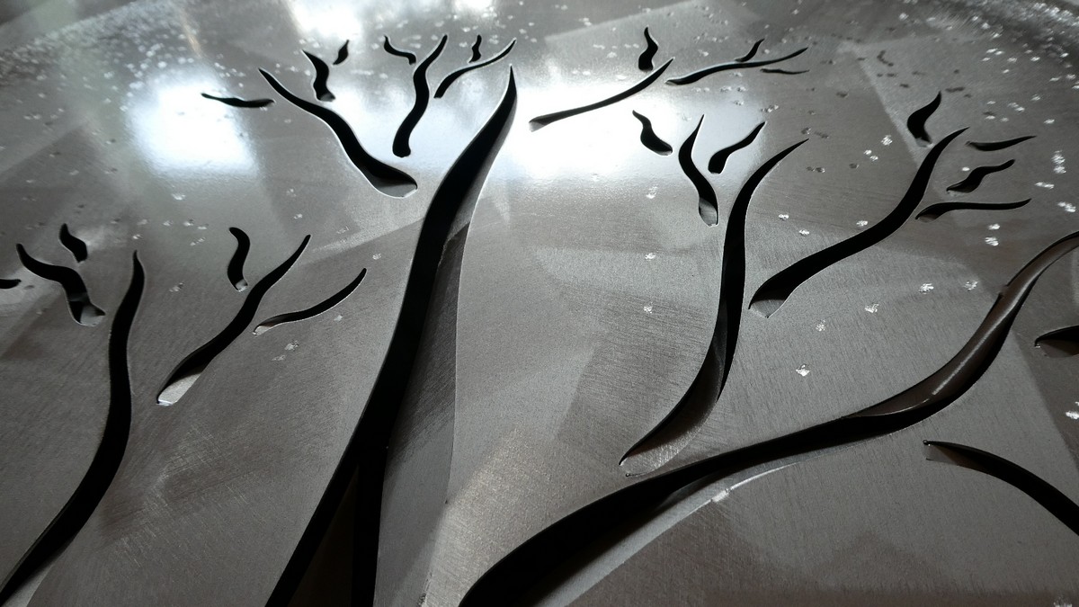livets träd målning detalj - metall bild