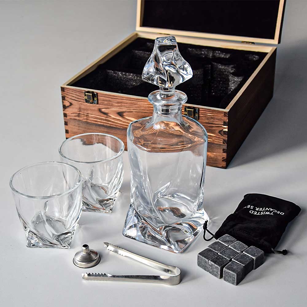 whiskykaraff + glas lyx set