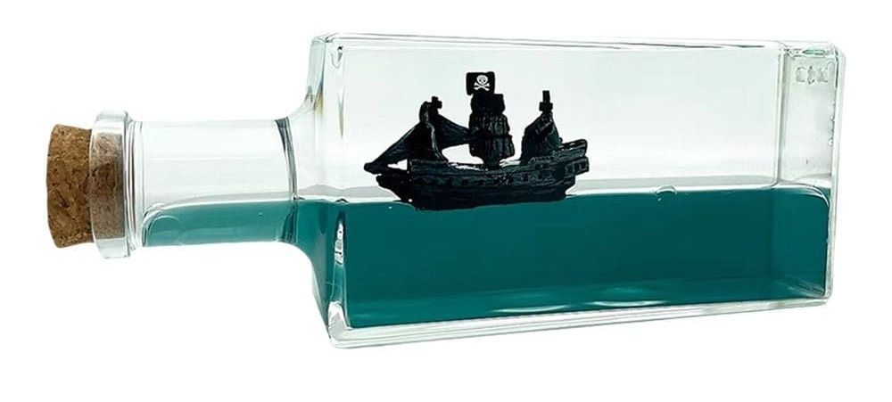 svart pärla i en flaska - piratskepp