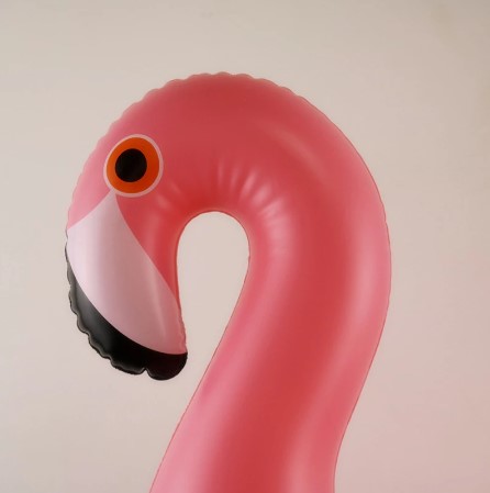 Pool uppblåsbar för koppar i form av en flamingo