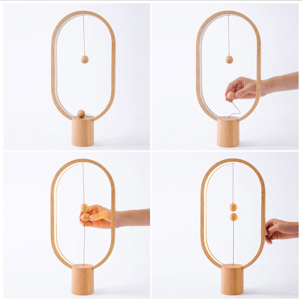 bordslampa magnetiska bollar trädesign