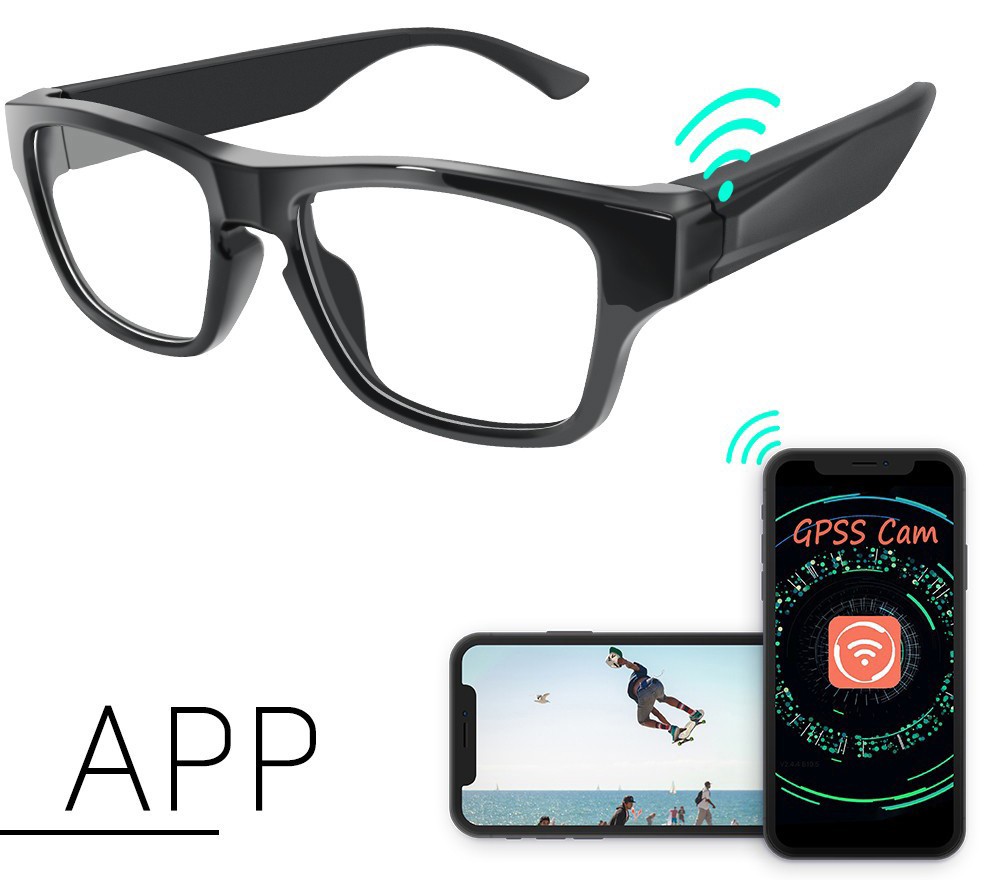 glasögon med wifi kamera - gpss cam applikation wifi set