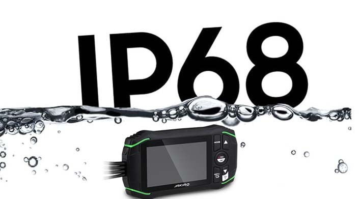 IP68-skydd - vattentät + dammtät kamera på en motorcykel