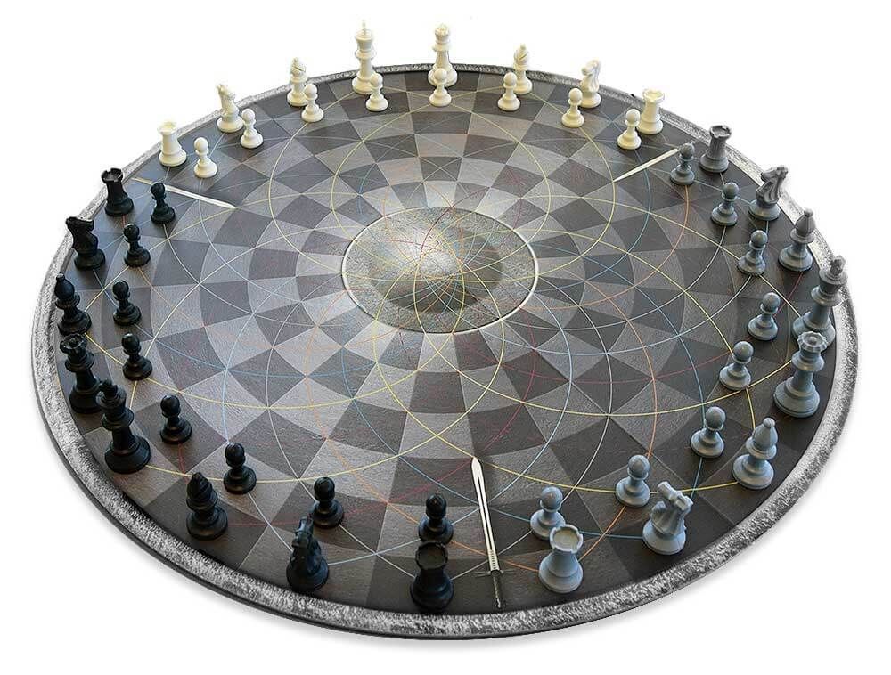 Runda schack för 3 spelare (personer)