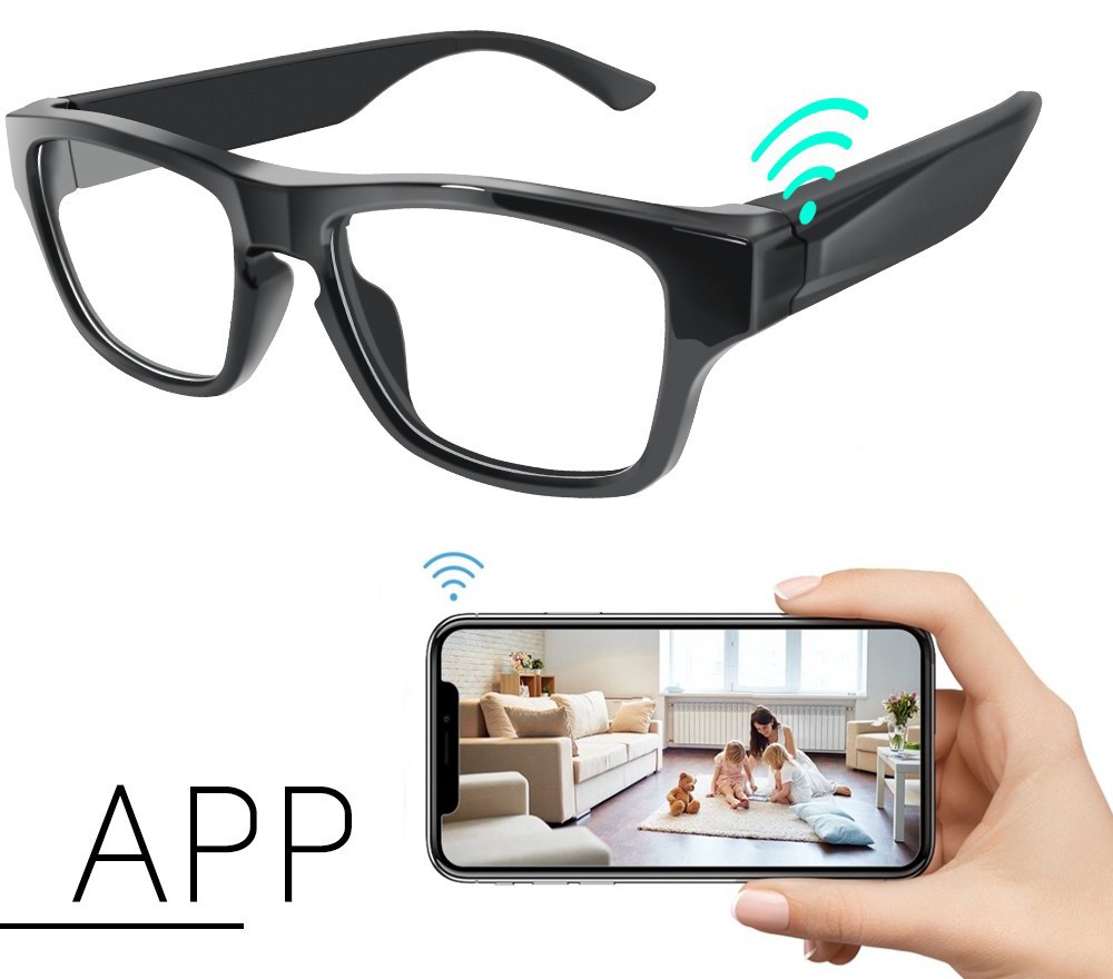 spionglasögon med hd-kamera wifi stream via mobiltelefon