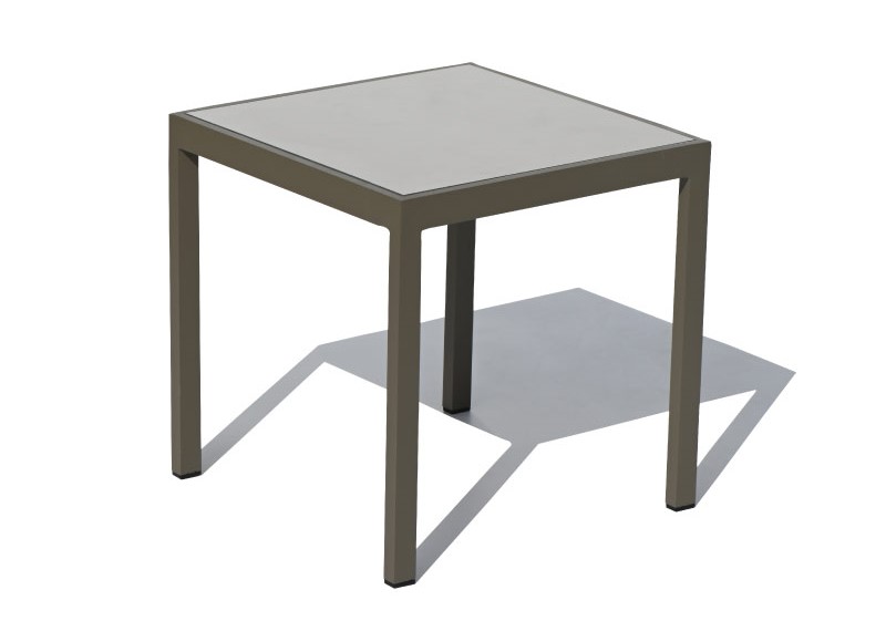 Litet praktiskt uteplatsbord i aluminium Luxurio Damian minimalistisk design
