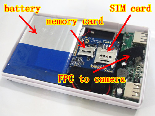GSM-kraftbanker med en kamera på ett mikro-SIM-kort