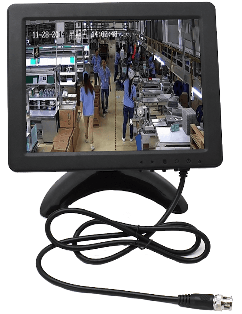 Liten monitor för att titta på kameror / kamera med extern BNC-ingång