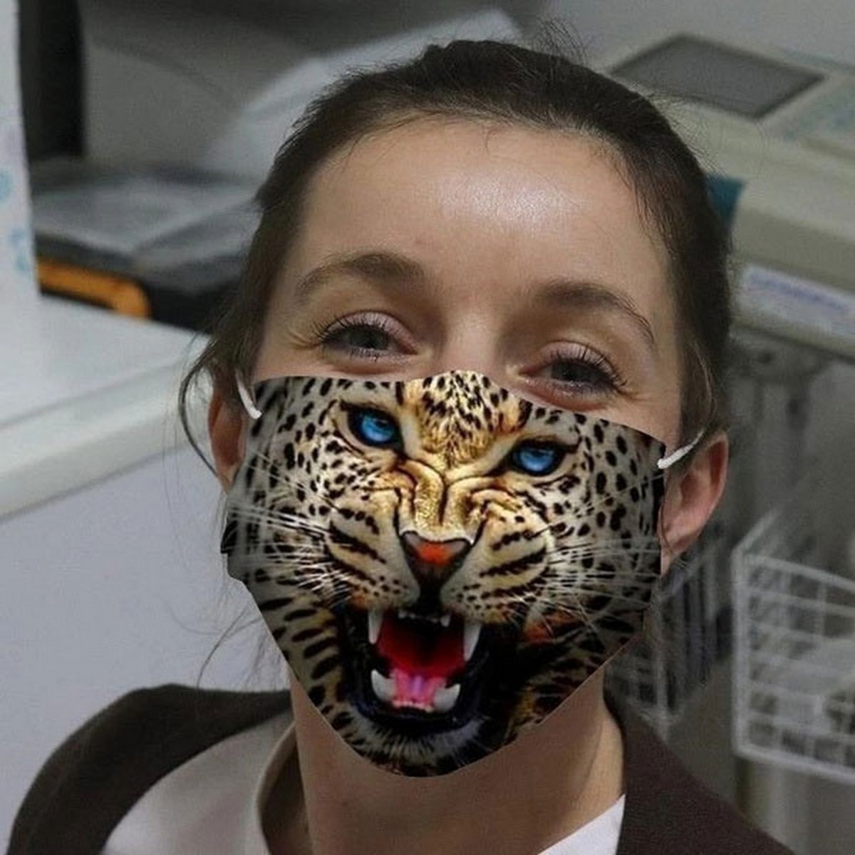 leopard ansiktsmask
