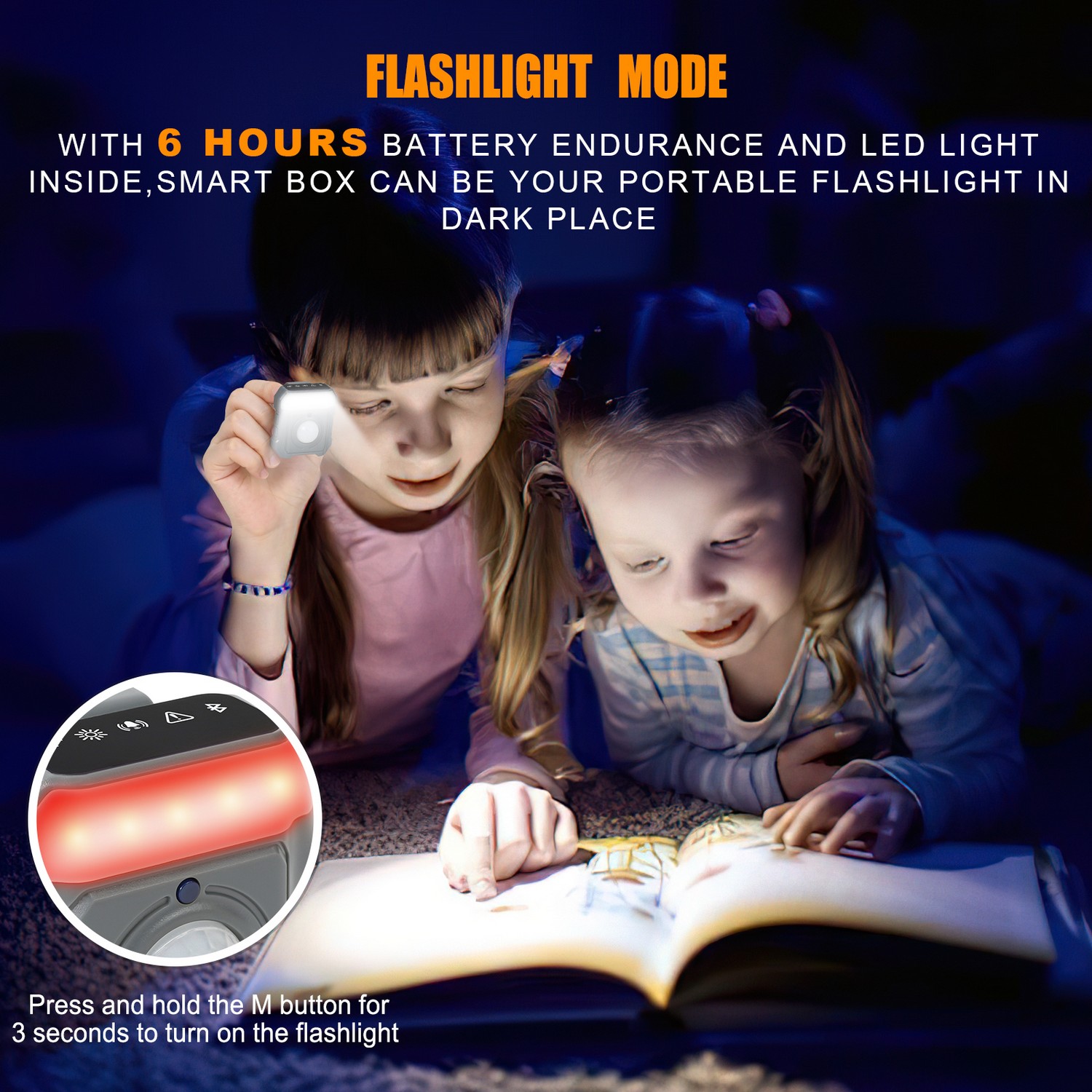 säkerhetssmart larm - ficklampsläge - LED-ljus