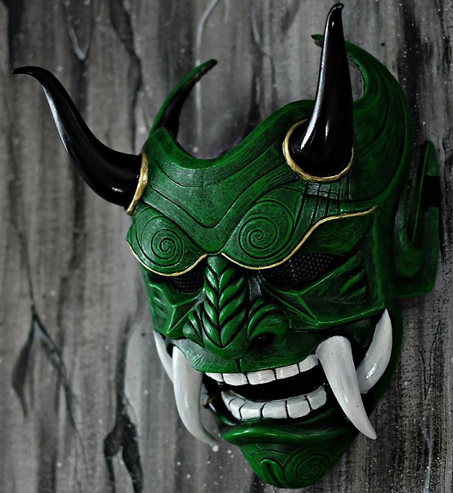 Halloween ansiktshuvudmask - japanskt mördaremotiv