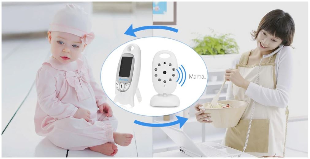 kamera med monitor för babyövervakning