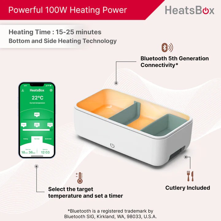 uppvärmd låda smart elektrisk matlåda för mat