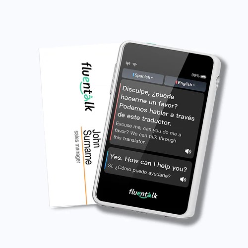 Fluentalk T1 mini - Visa-kortstorlek med 2,8" HD-skärm