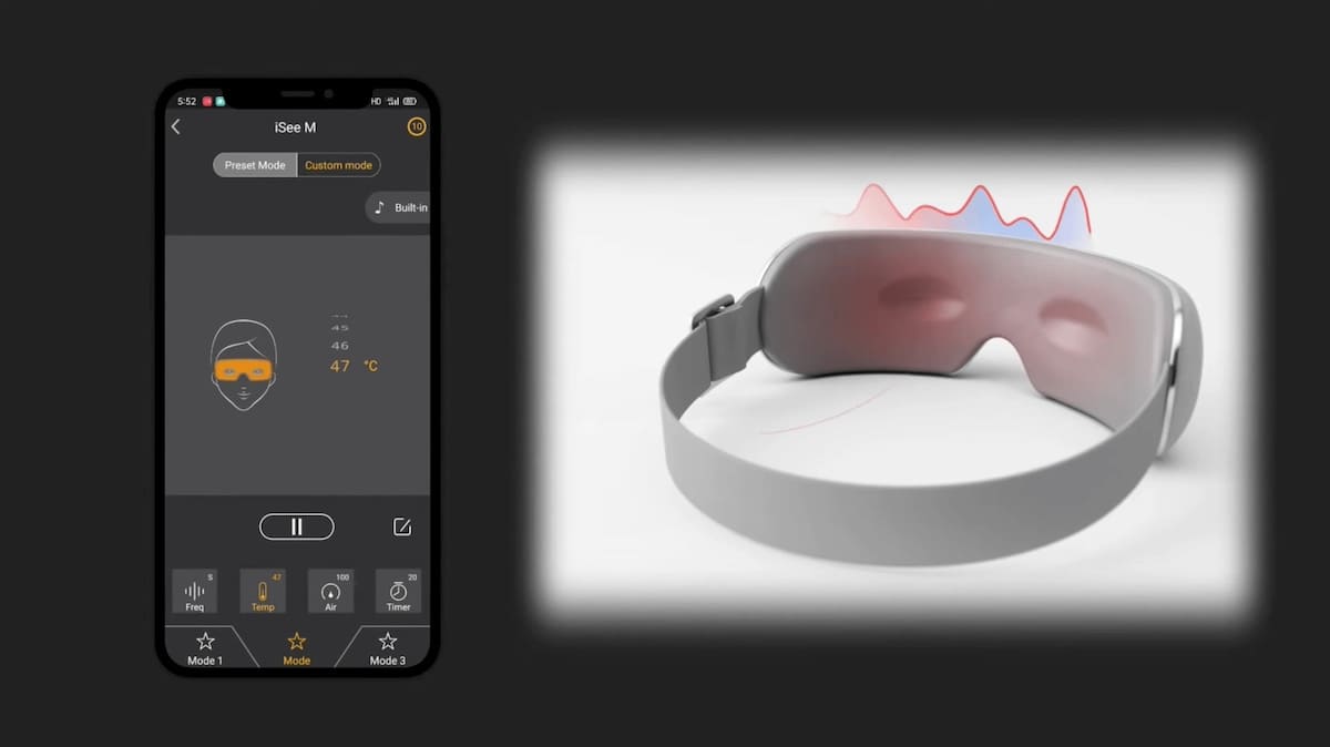Vibrerande glasögon med smart teknik och Bluetooth-anslutning