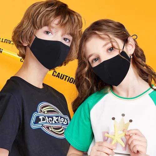 svart skyddsmask för barn