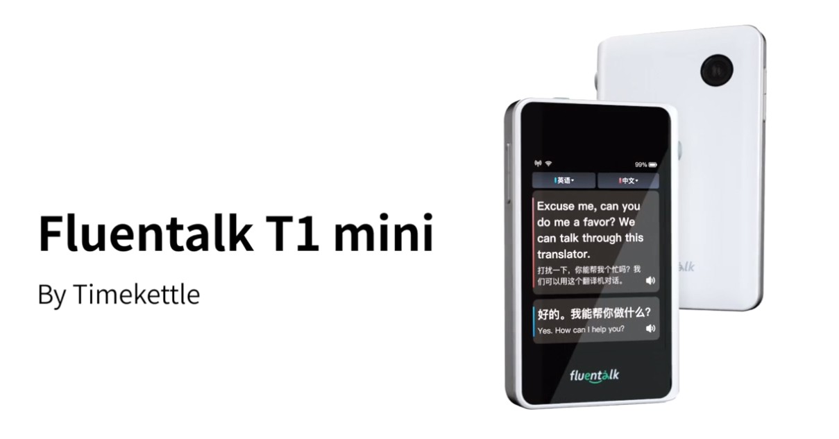 Fluentalk T1 mini Timekettle - bärbar reseöversättare