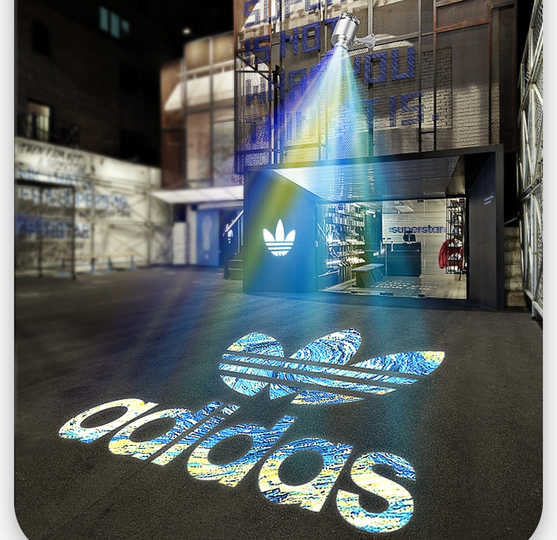 gobo ljusprojektor för anpassad logotyp exteriör utomhus