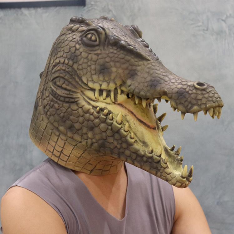 alligator halloween mask krokodil ansiktshuvud masker