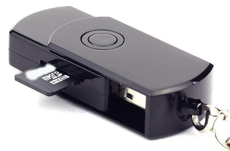 USB dold spionnyckelkamera med SD/TF-kortstöd upp till 32 GB