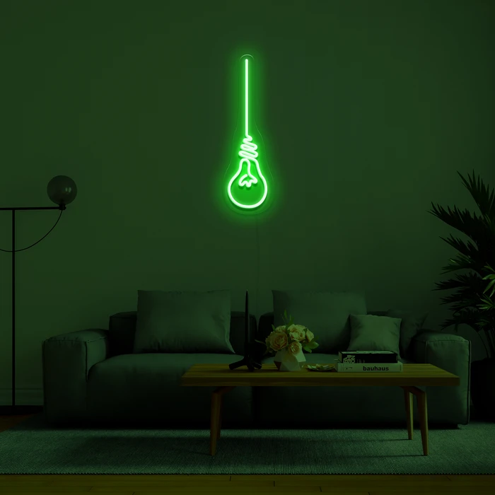LED-belysta neon 3D-skyltar - Glödlampa