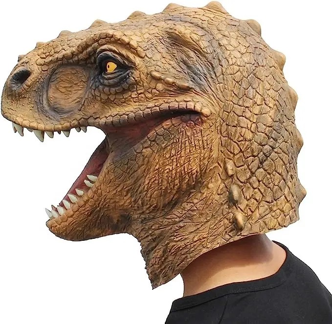 Halloween mask silikon dinosaurie t rex dinosaurie huvudmask