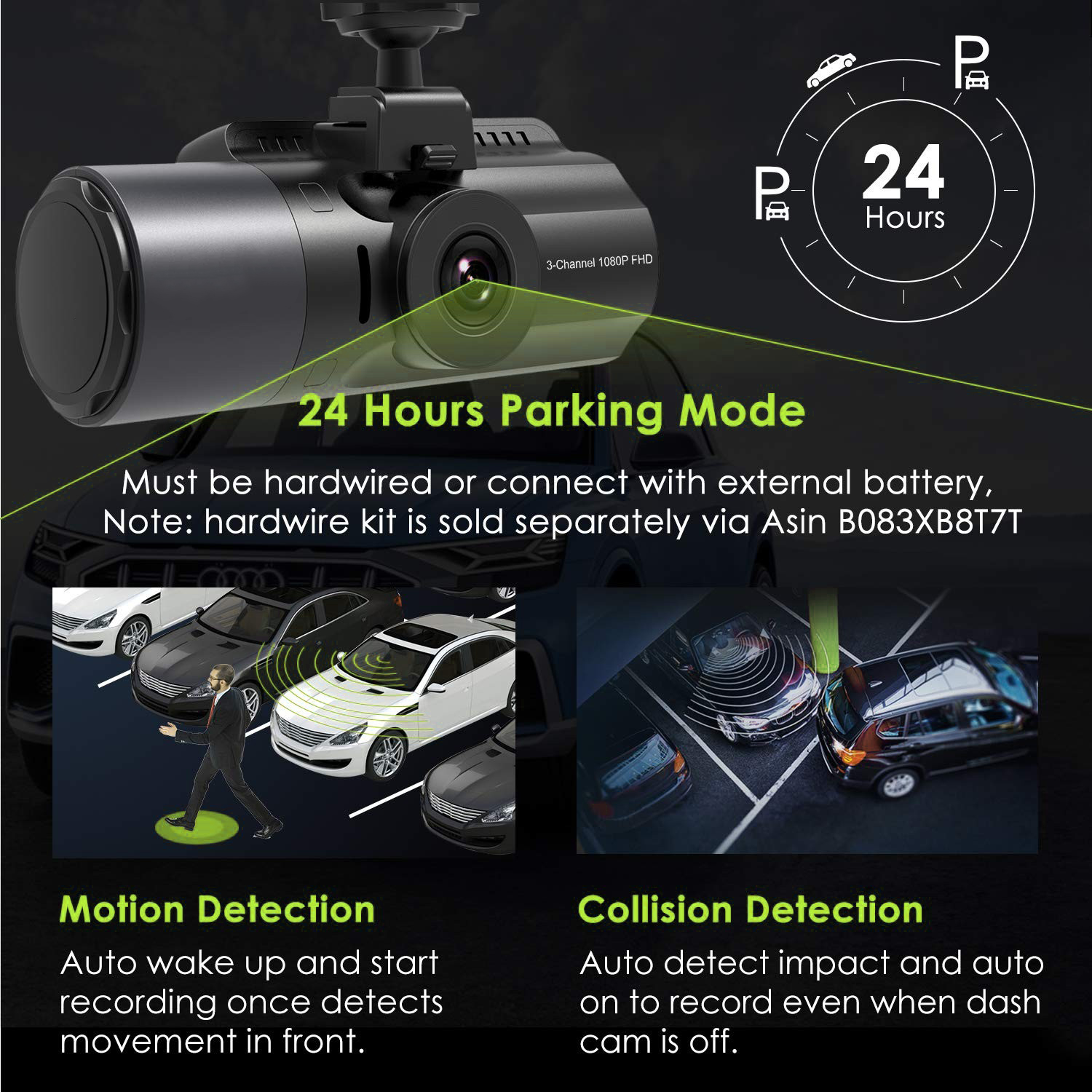 Bilkamera Profio S12 parkeringsläge