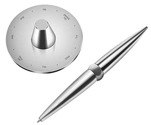 silverpenna i rostfritt stål med magnetisk bas