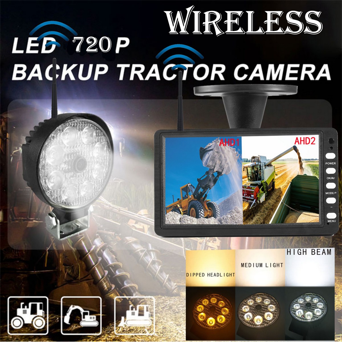 Backup set - Wifi-kamera med kraftfullt vitt LED-ljus och många funktioner