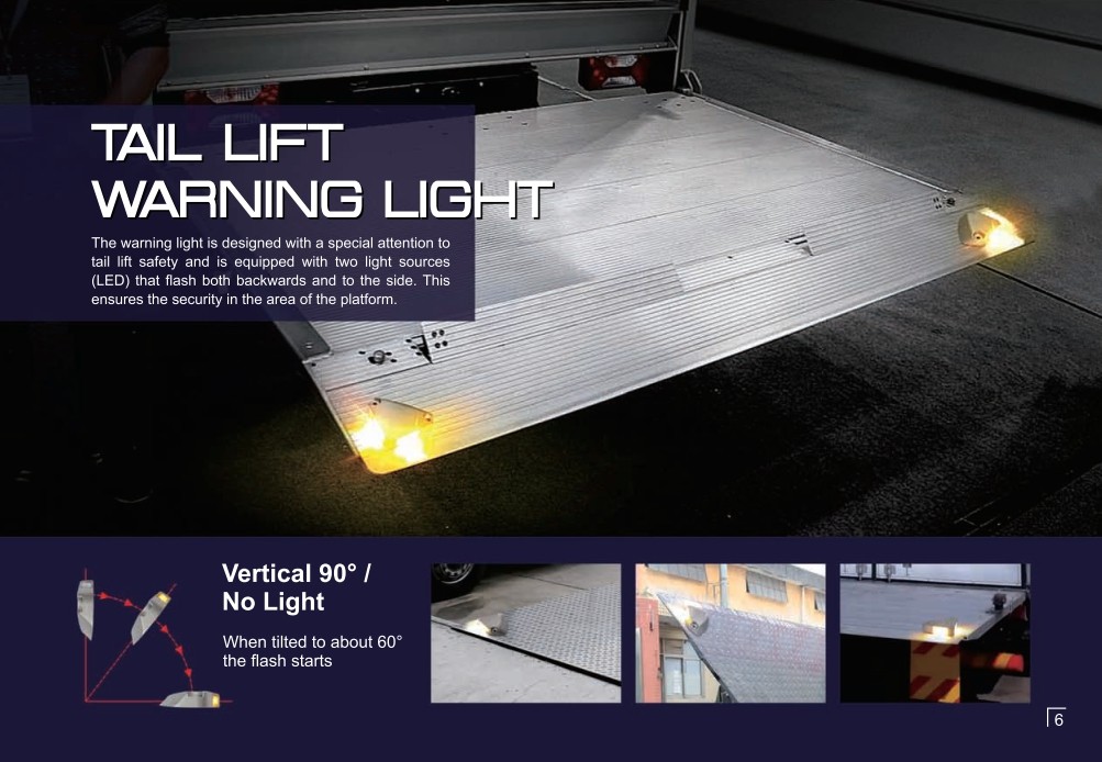 LED-signalering LED bakgavellyftsljus för personbilsplattform - skåpbil, lastbil