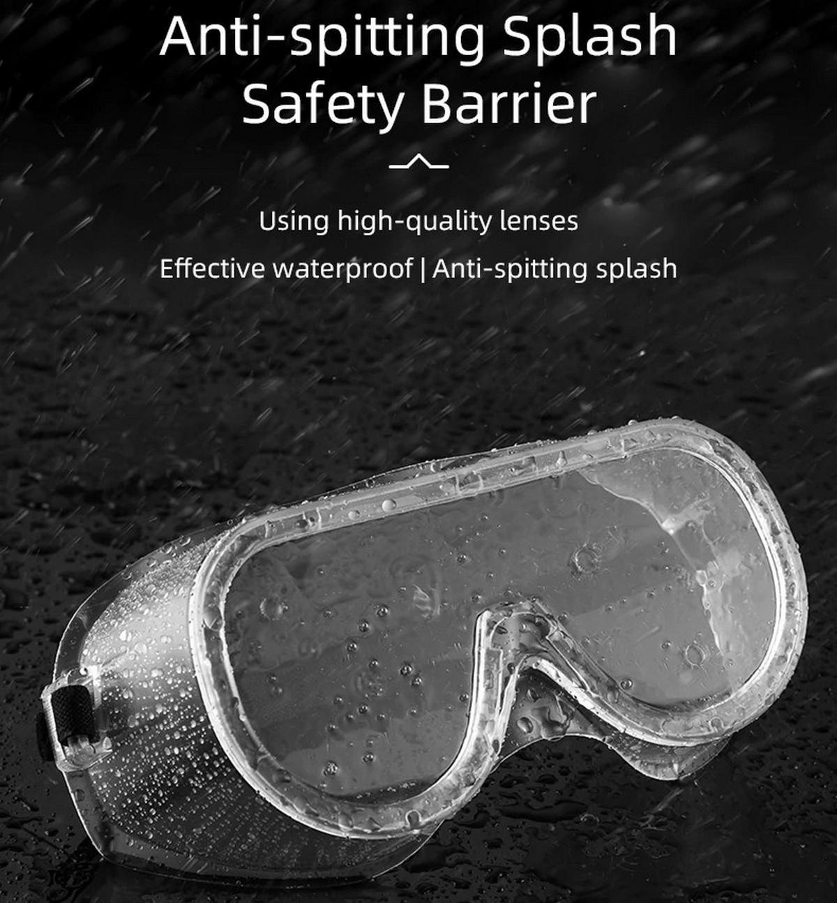 skyddsglasögon som är resistenta mot dammdroppar och stötar